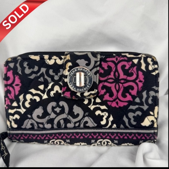 Vera Bradley Zip around Turn Lock Wallet - Northern Lights- Good Condition - Picture 1 of 16